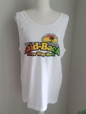 Comfort Colors Laid-back Surf Beach Palm Vacation Preshrunk Tank Top